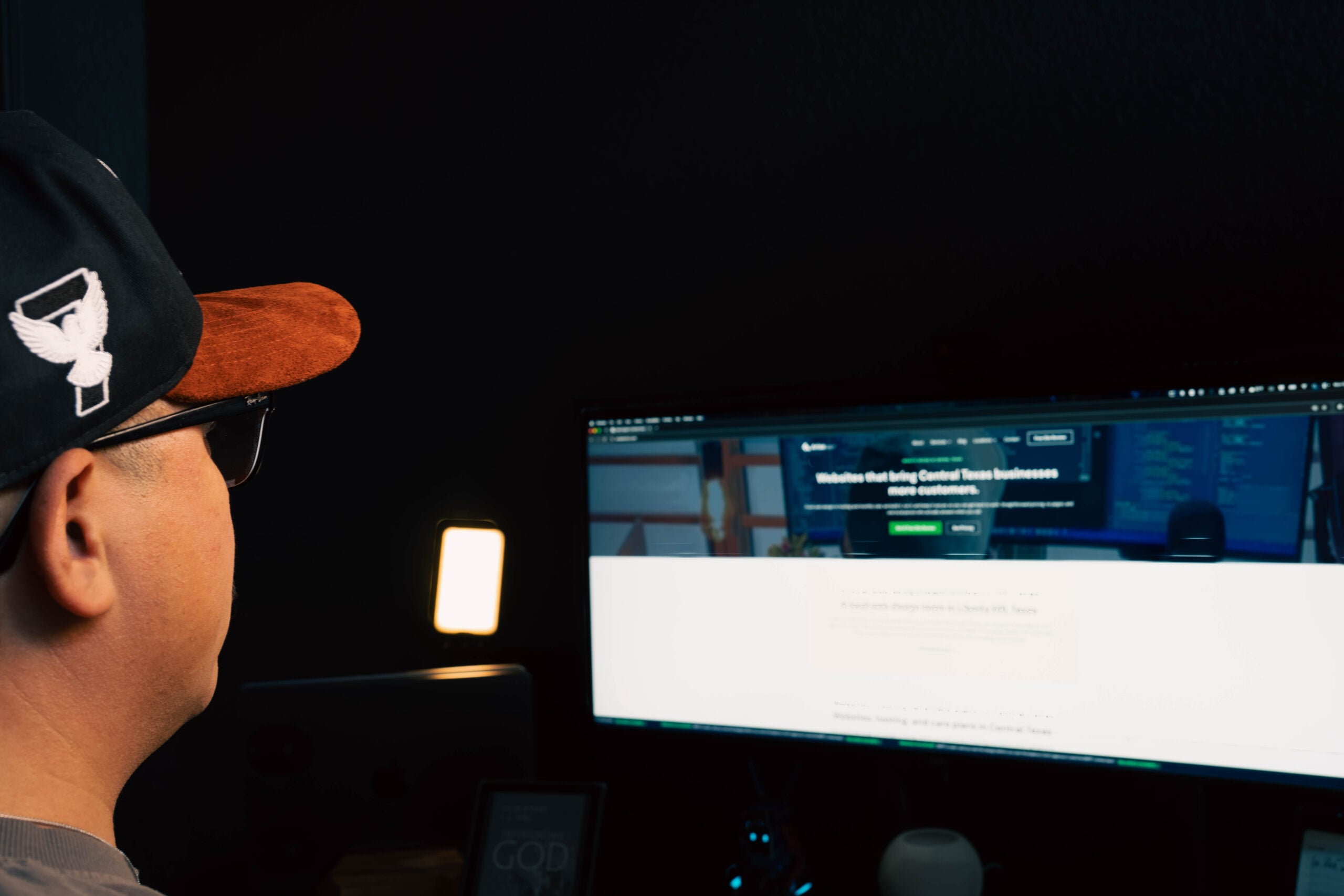 Saul working on Arise's own website.